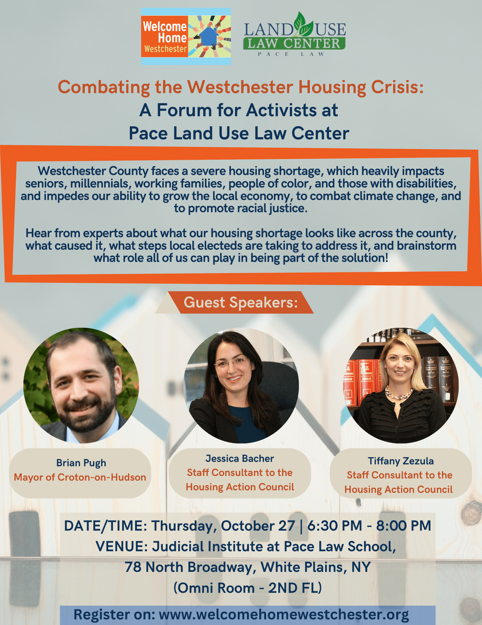 REGISTER HERE Combating the Westchester Housing Crisis Housing